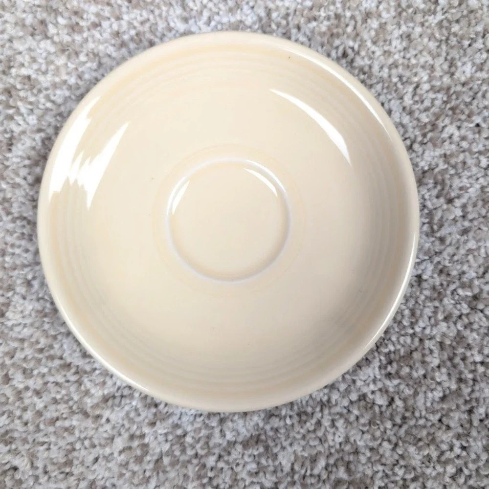 Fiesta Homer Laughlin Ivory Saucer Plate Lead Free Collectible Dishware